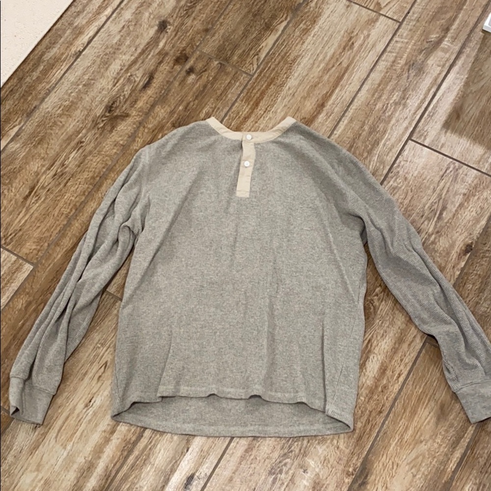 Everlane The Waffle-Knit Henley Mens size L